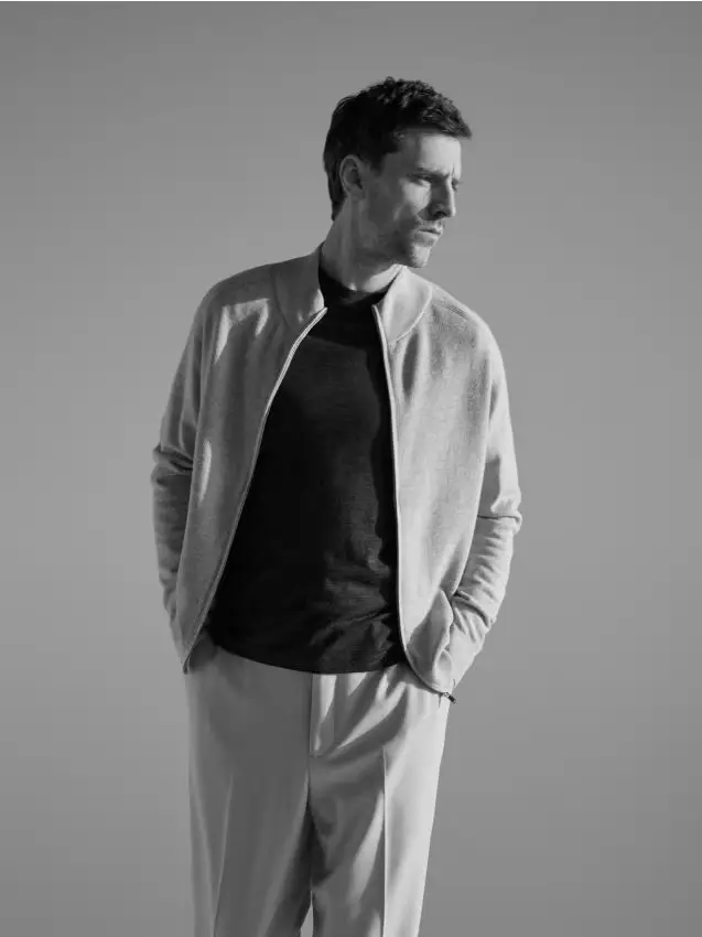 T-shirt slim in lana merino - grigio scuro