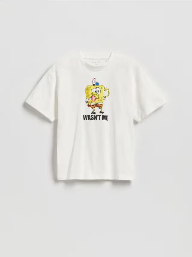 T-shirt SpongeBob - panna