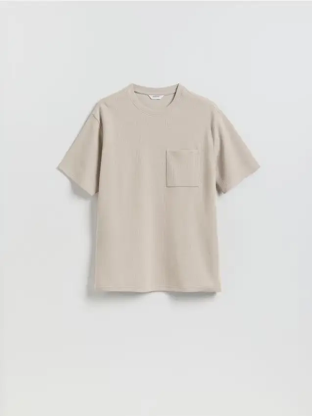 T-shirt strutturata comfort fit - beige