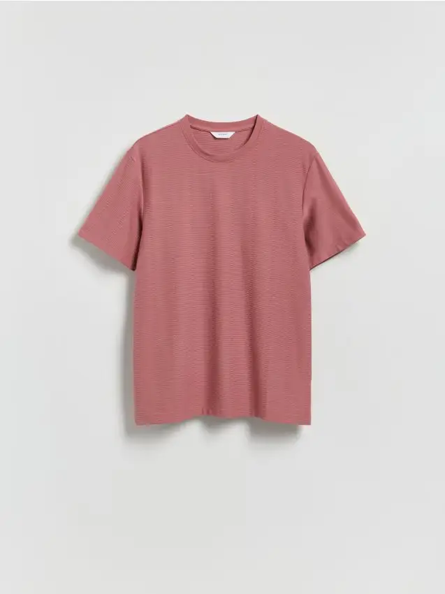 T-shirt strutturata regular - rosa cipria