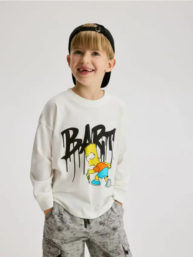 T-shirt The Simpsons - panna