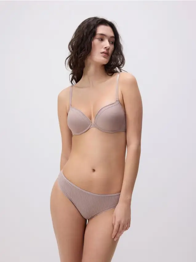 Tanga in pizzo 3 pack - rosa cipria