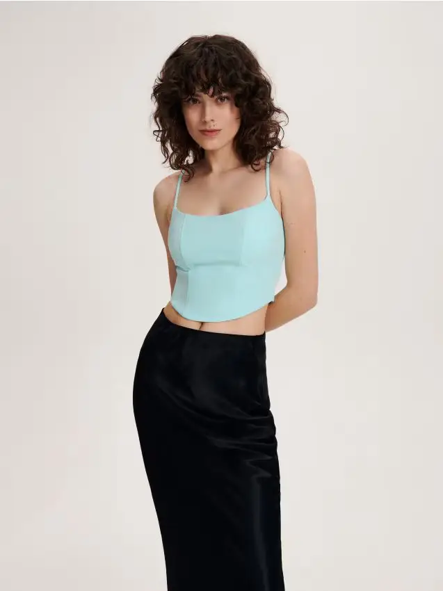 Top a corsetto - acqua