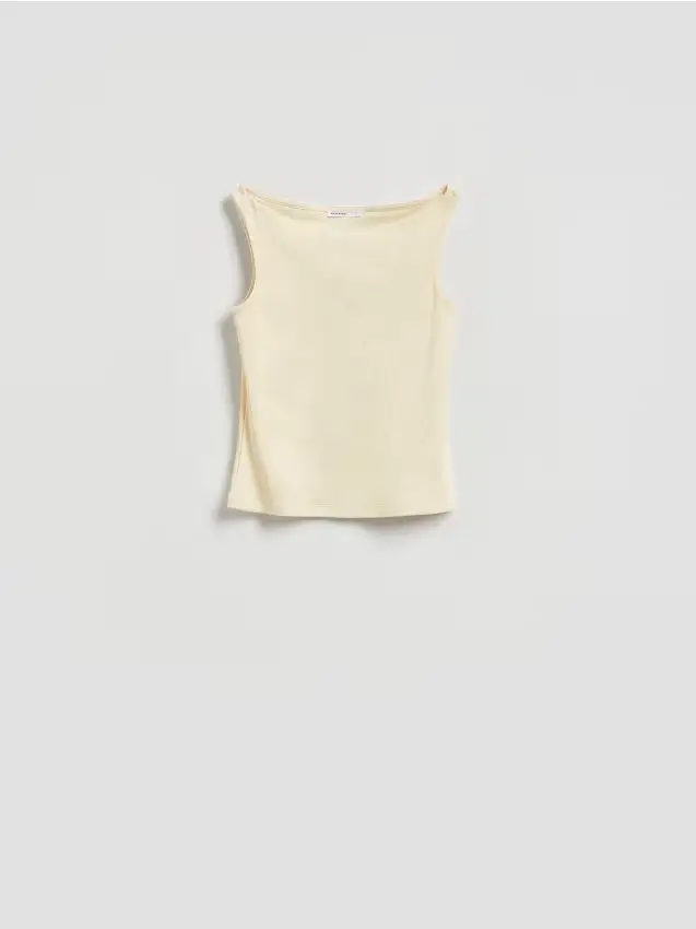 Top a costine - giallo chiaro