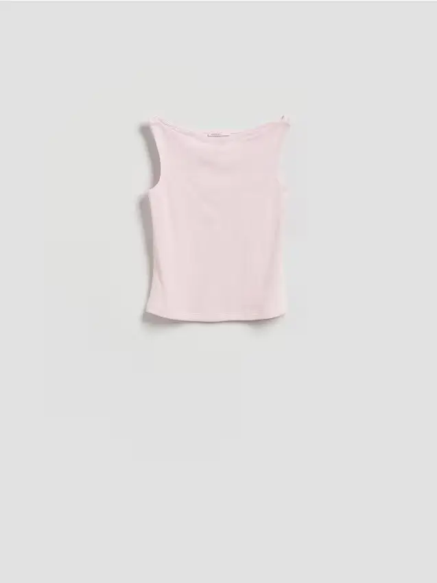 Top a costine - rosa pastello