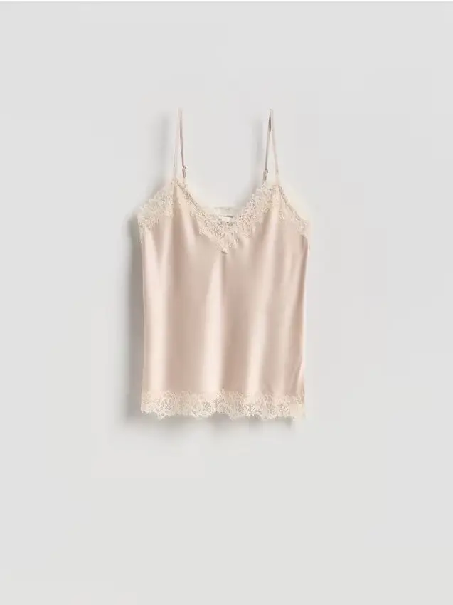 Top con dettaglio in pizzo - nude