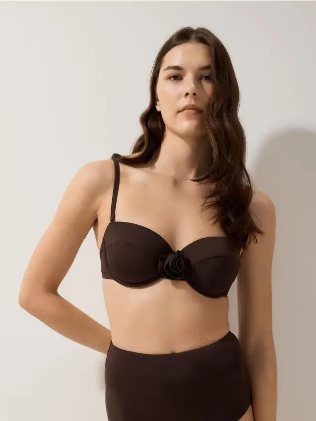 Top da spiaggia - marrone scuro