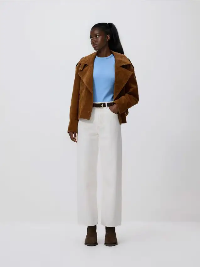 Top in cotone - azzurro