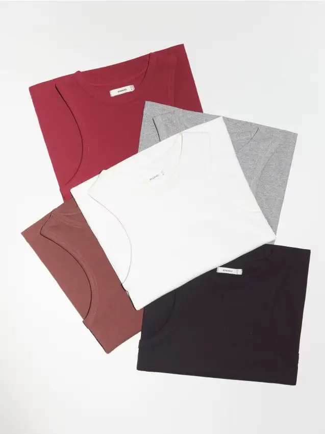 Top in cotone - bianco