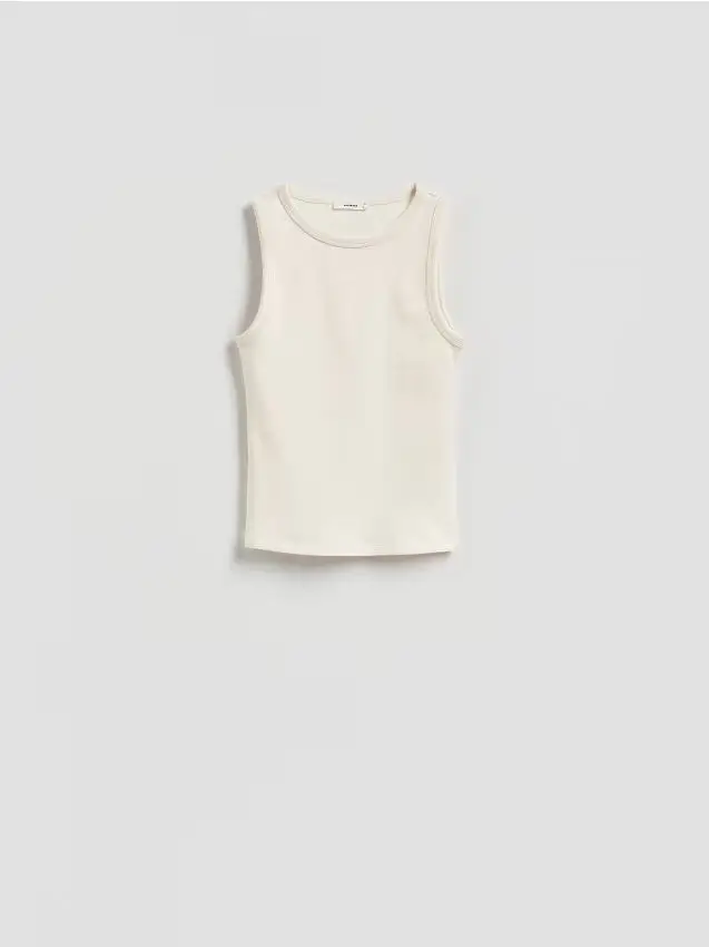 Top in cotone - giallo chiaro