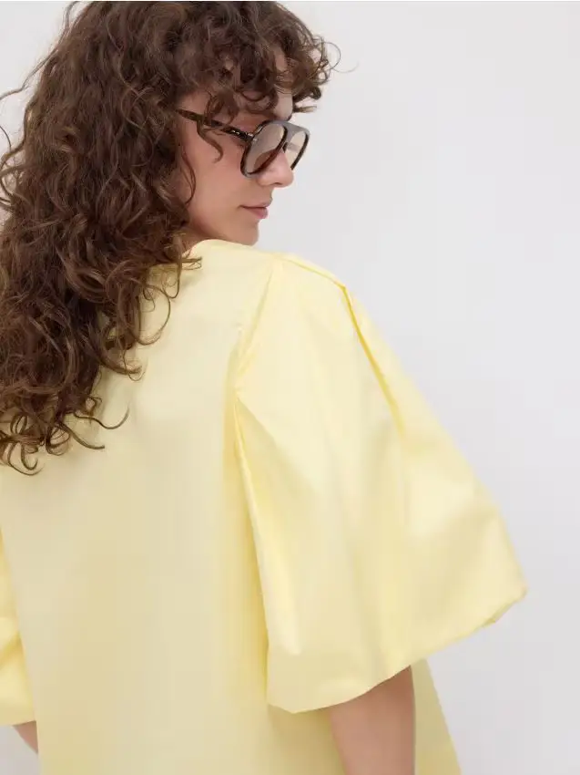 Top in cotone - giallo chiaro