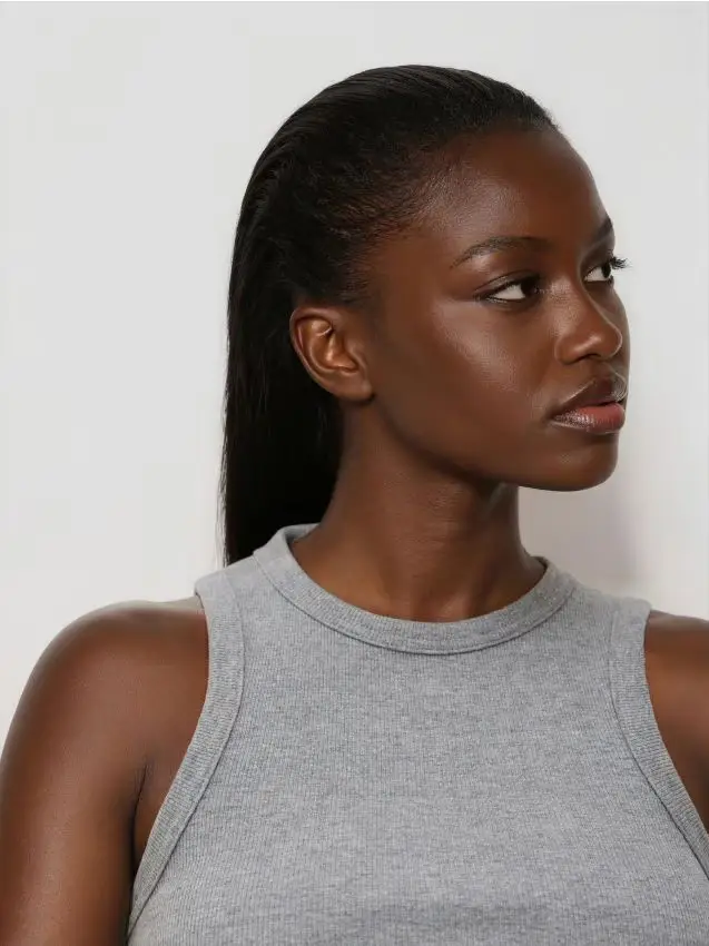 Top in cotone - grigio chiaro