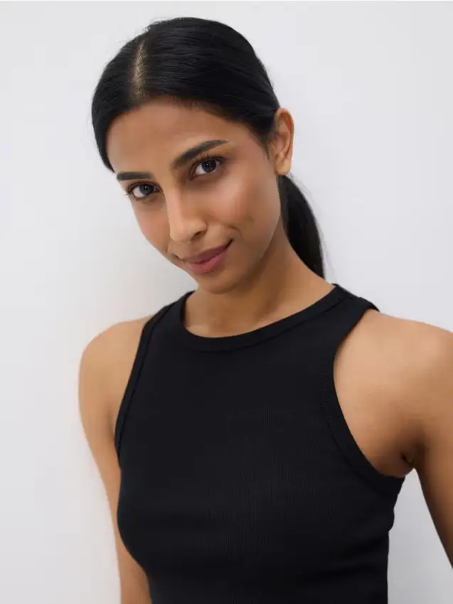 Top in cotone - nero