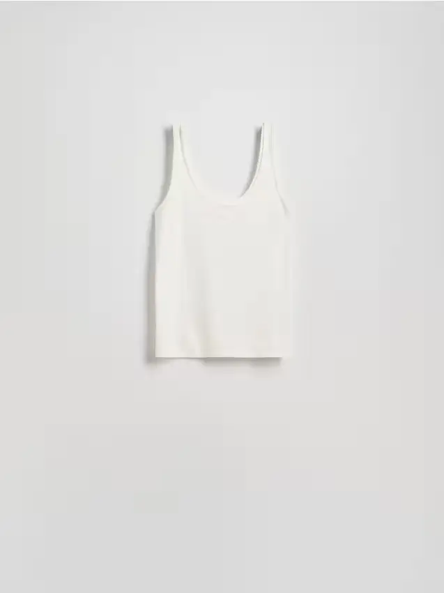 Top in lyocell - bianco