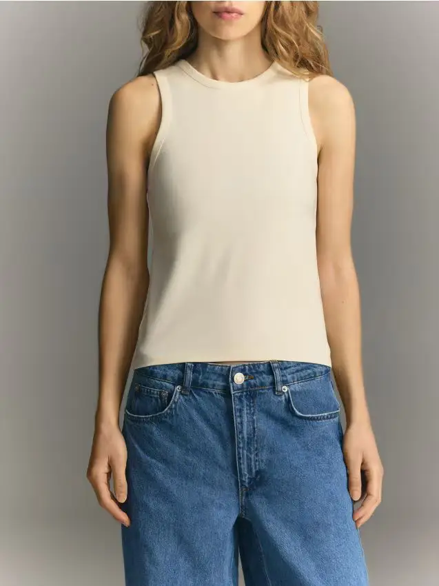 Top in lyocell - panna