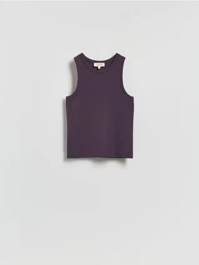 Top in lyocell - viola scuro