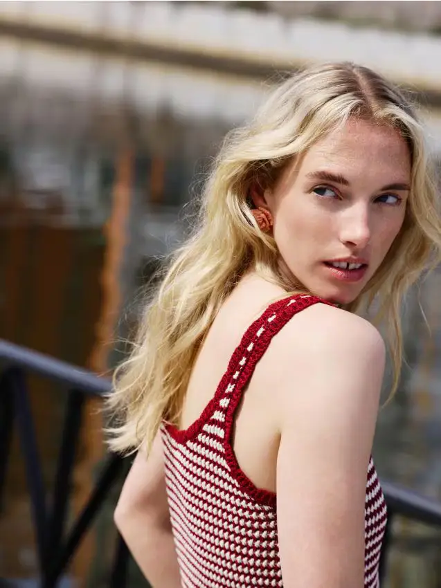 Top in maglia - maroon