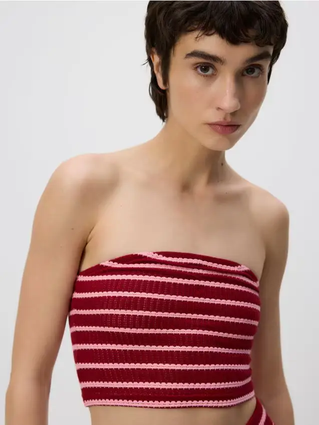 Top in maglia misto viscosa - multicolore