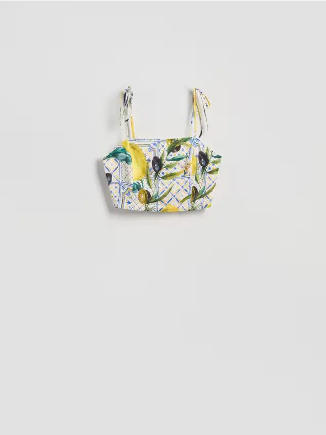 Top in misto lino - multicolore