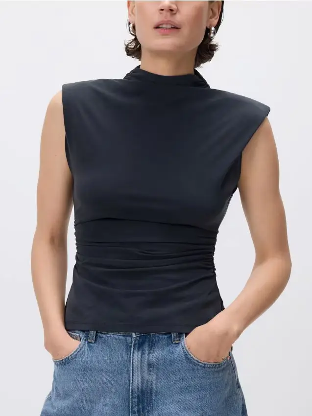 Top in modal - grigio scuro