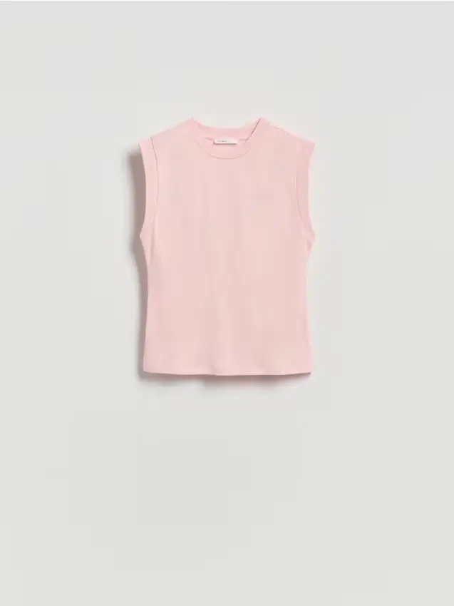 Top in viscosa - rosa pastello