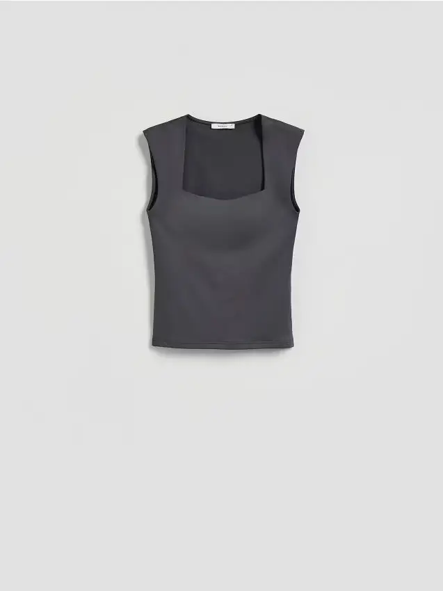 Top semplice - grigio scuro