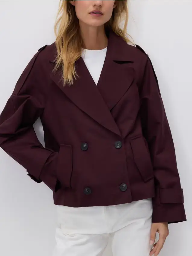 Trench corto - maroon