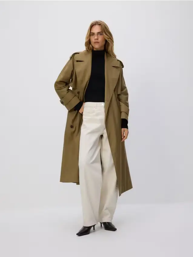 Trench doppio petto - verde oliva