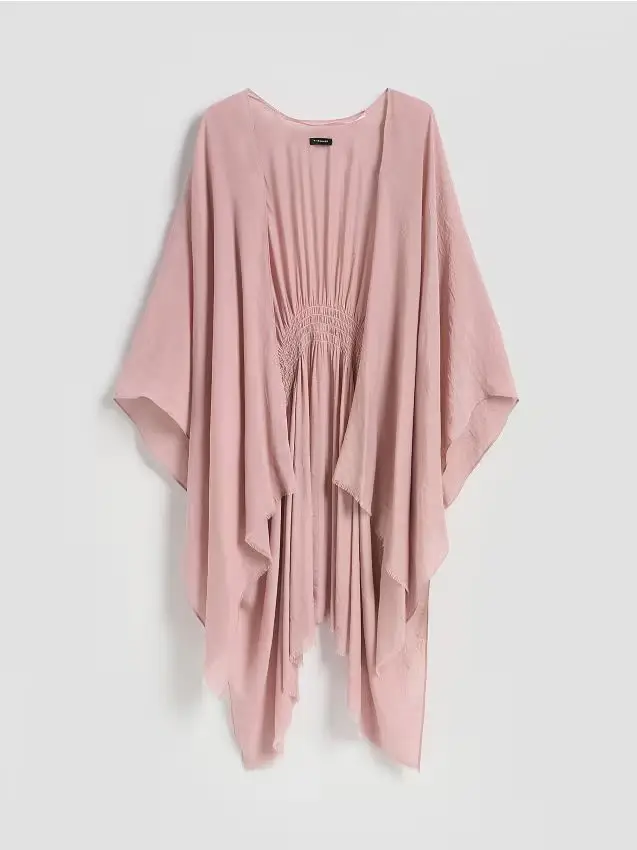 Tunica da spiaggia in viscosa - rosa