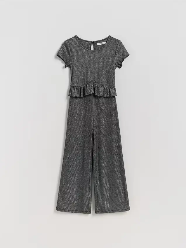 Tuta con filo metallico - grigio scuro