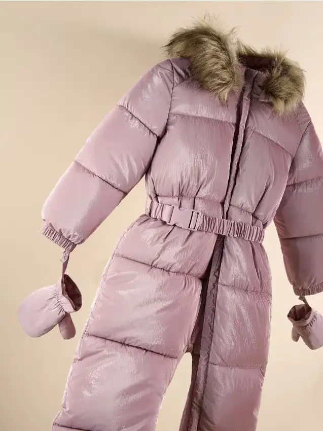 Tuta da neve trapuntata isolante - orchidea