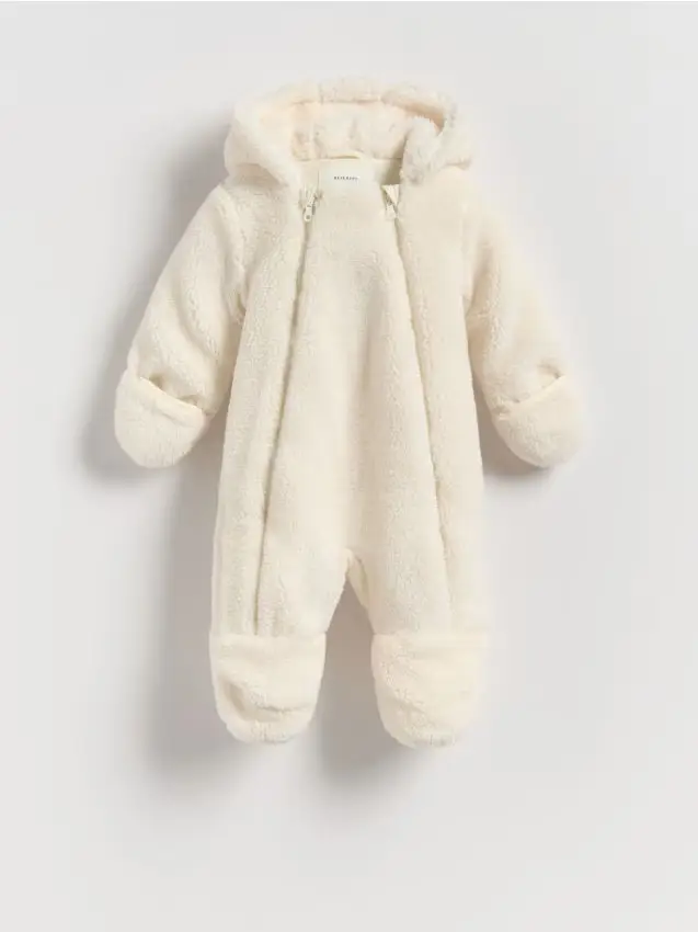 Tuta in ecopelliccia di pecora - panna