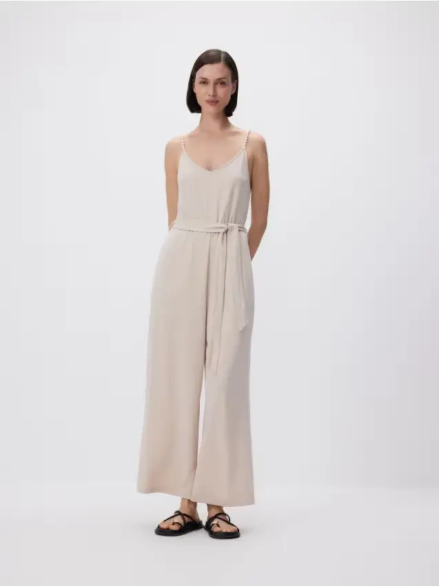 Tuta intera con modal - beige