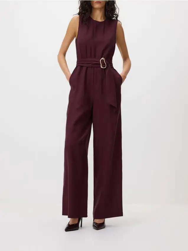 Tuta misto lyocell - bordeaux