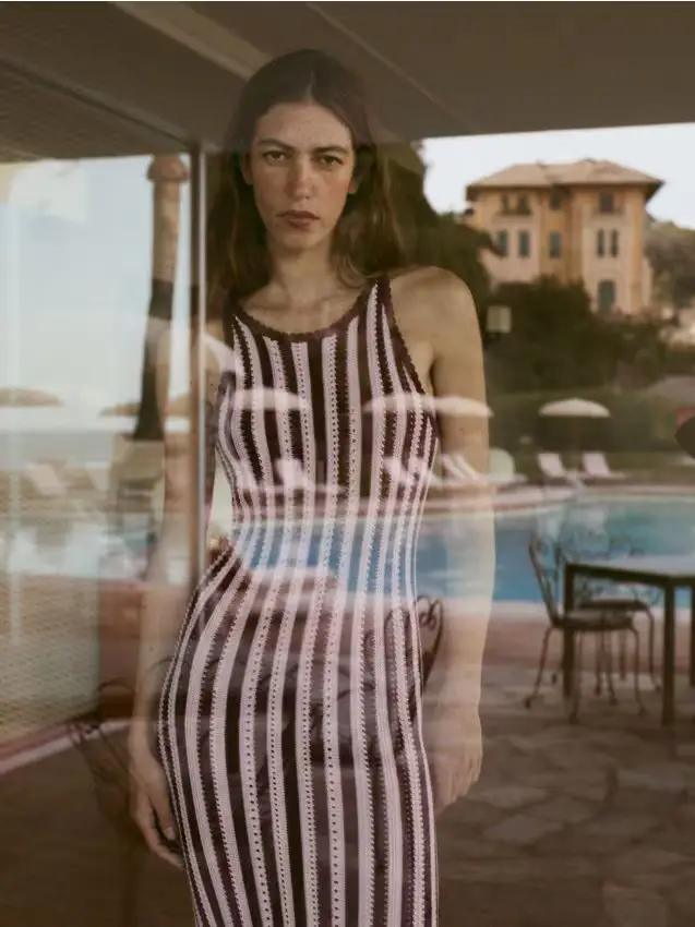 Vestito a righe - multicolore