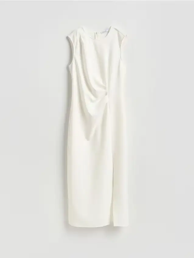 Vestito arricciato - bianco