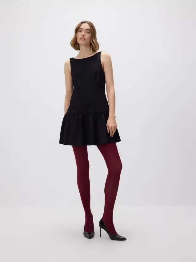 Vestito con fiocco - nero