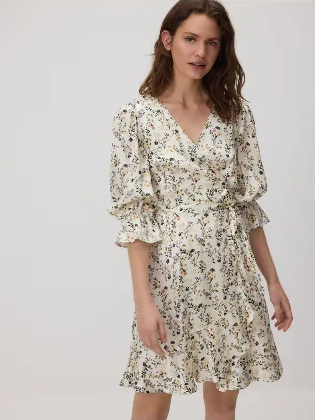 Vestito con motivo floreale - multicolore