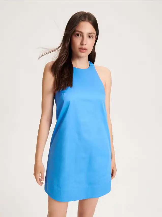 Vestito in cotone - blu pallido