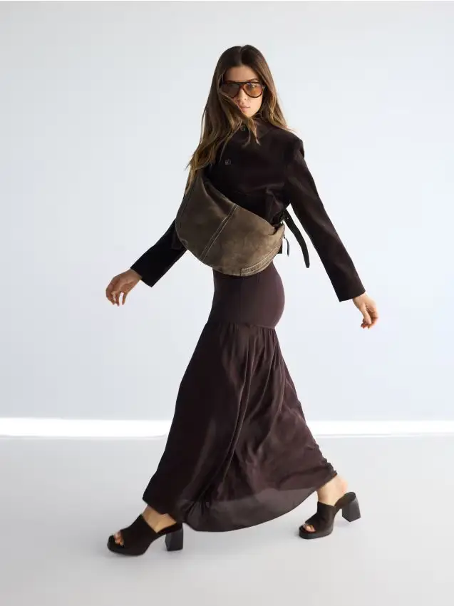 Vestito in jersey - marrone