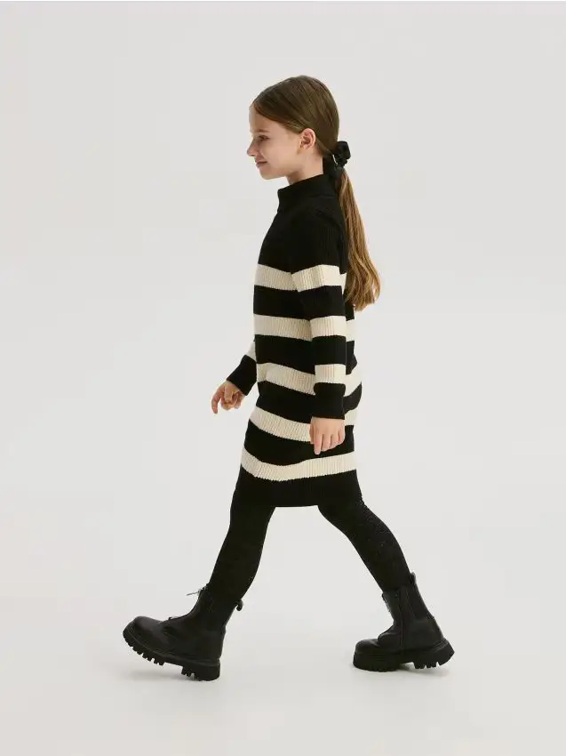 Vestito in maglia a righe - multicolore