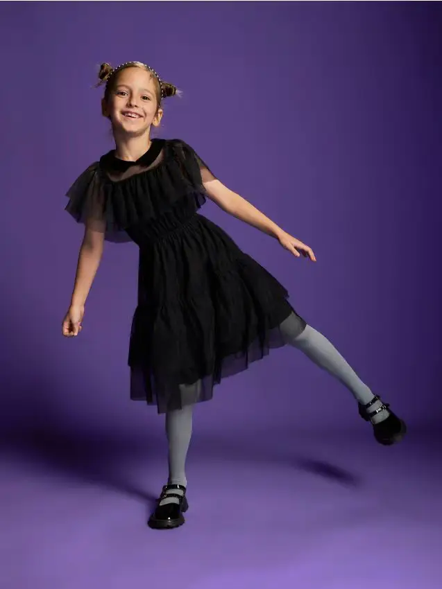 Vestito in tulle - nero