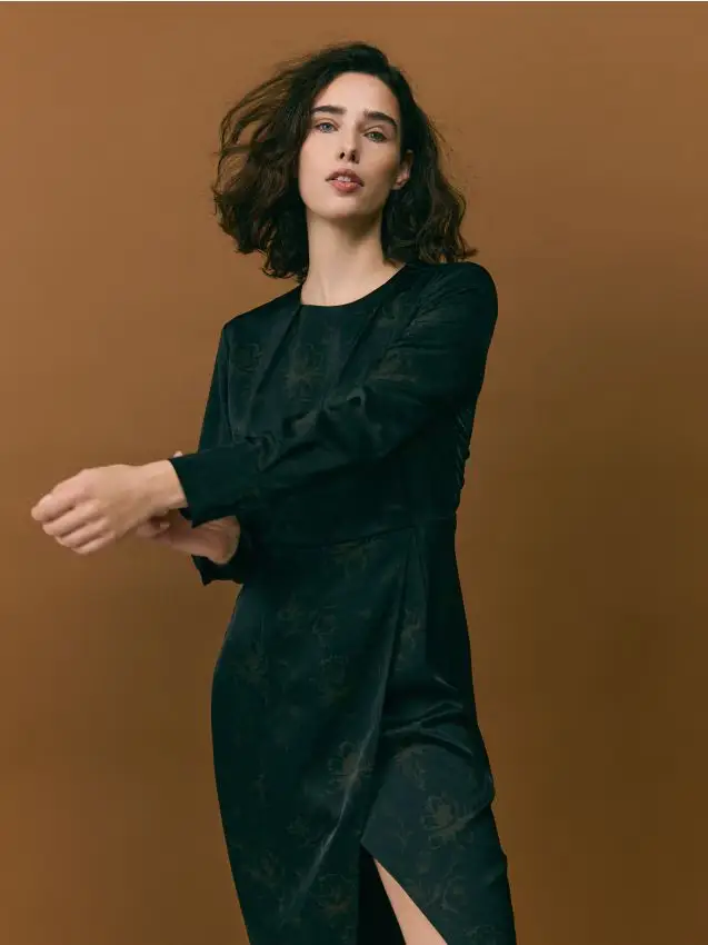 Vestito midi fantasia - multicolore