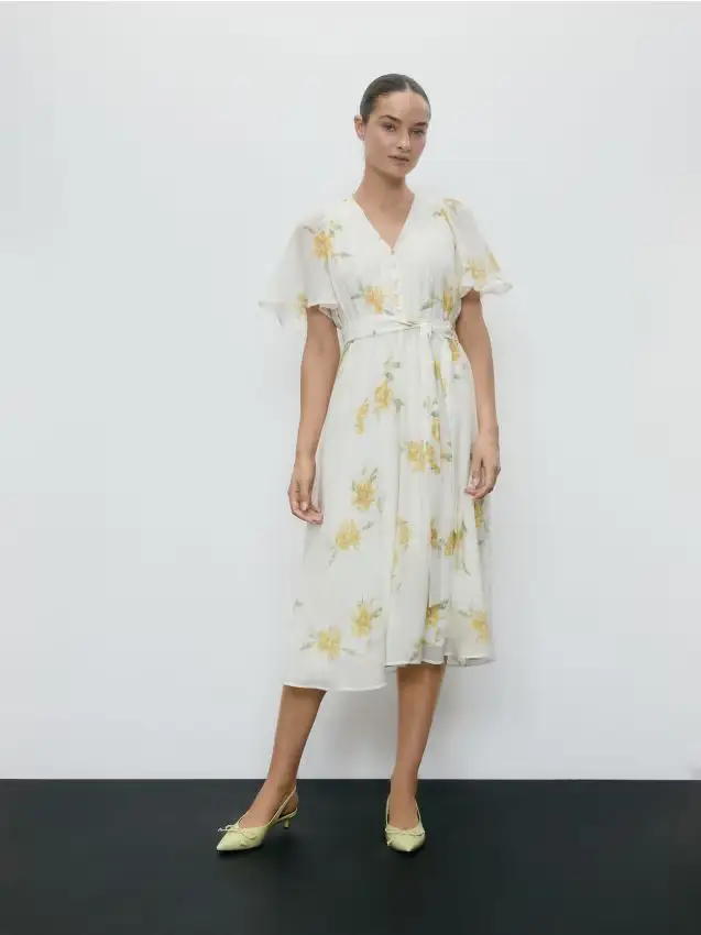 Vestito midi fantasia - multicolore