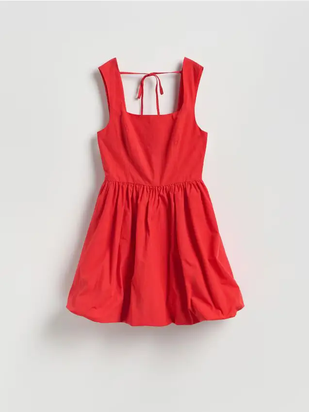 Vestito mini in cotone - rosso