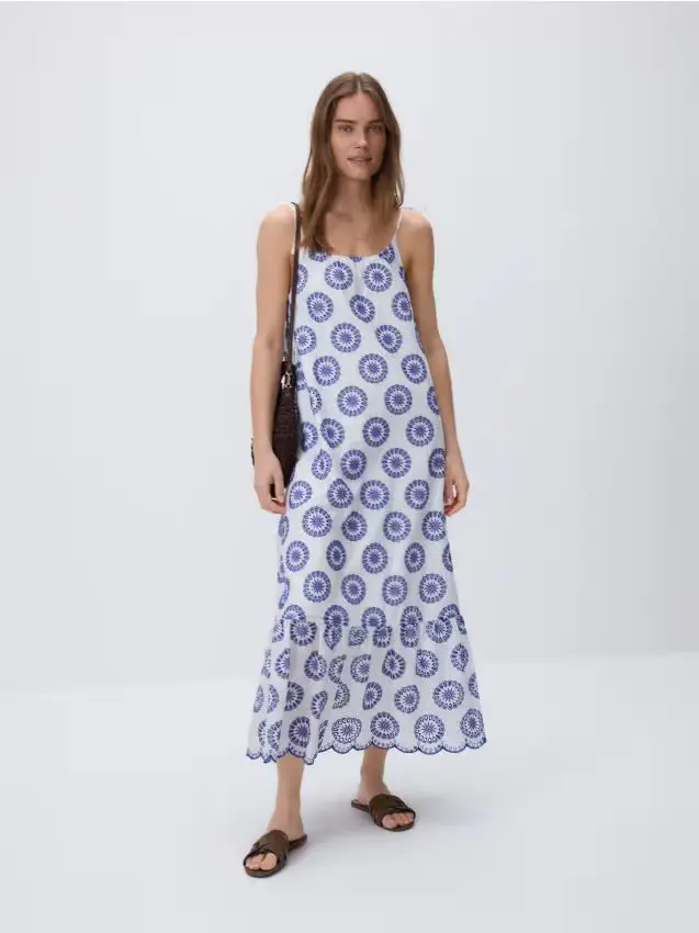 Vestito senza maniche in cotone - multicolore