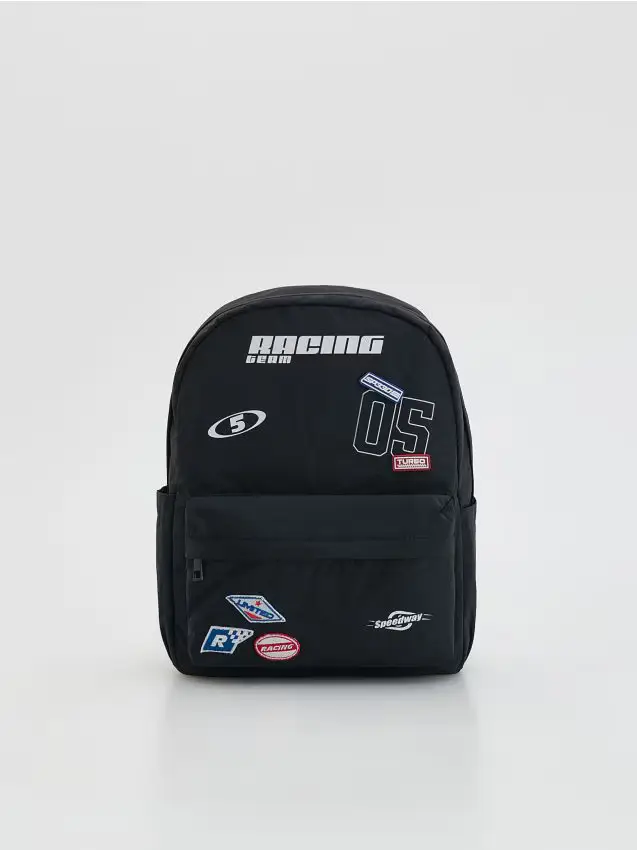 Zaino con applicazioni - nero