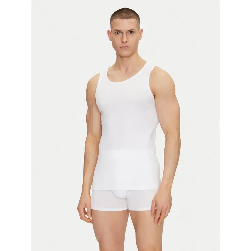 Set di 2 tank top 7027 1 Bianco Slim Fit