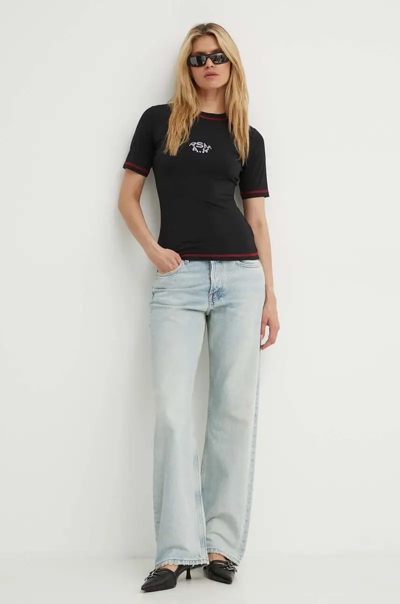 Resume T-shirt Donna Nero 3625423 miniatura 2