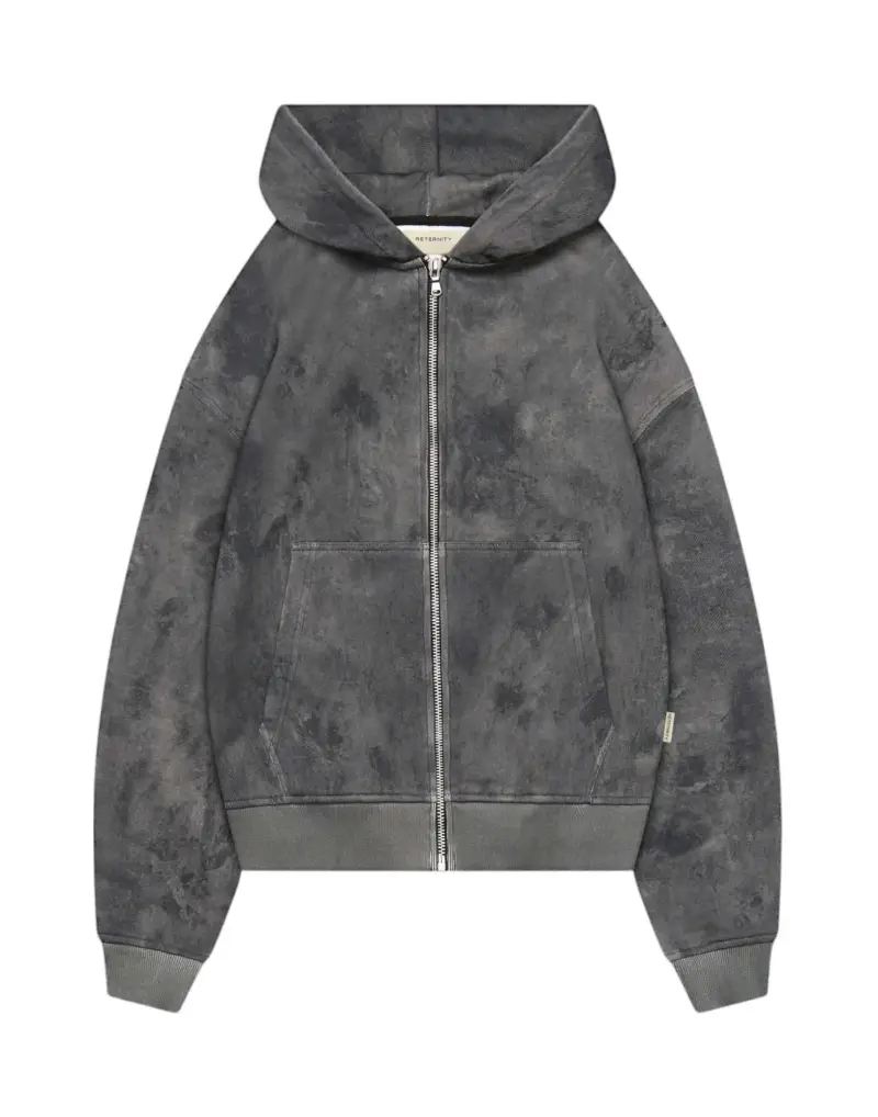 Deliria Zip Hoodie felpa con cappuccio e zip cropped fit - Black S